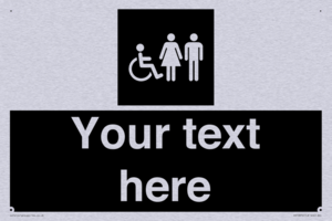 Custom information: black panel disabled female and male